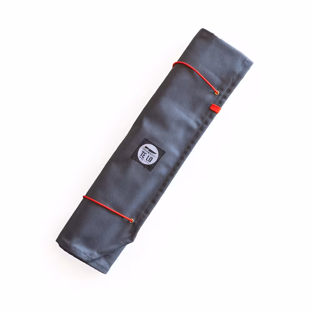 Estuche Knife Roll para 6 cuchillos gris naranjo