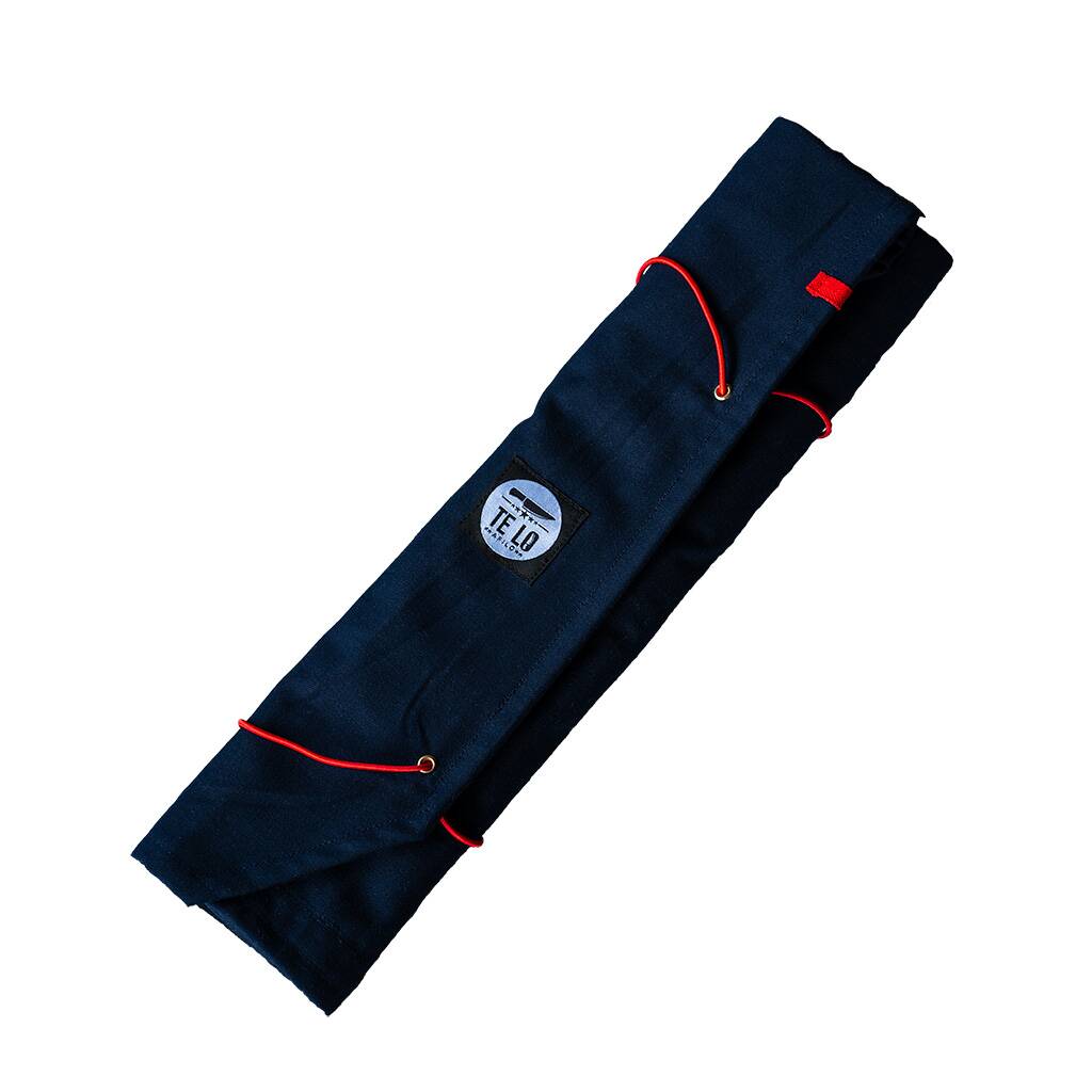 Estuche Knife Roll para 6 cuchillos azul verde fluor - TeLoAfilo